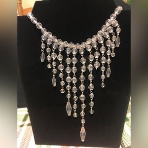 Beautiful clear crystal necklace.